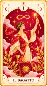 Il Bagatto, Arcano Maggiore I dei tarocchi illustrati Cartomando