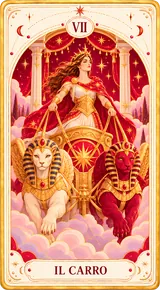 Il Carro, Arcano Maggiore VII dei tarocchi illustrati Cartomando
